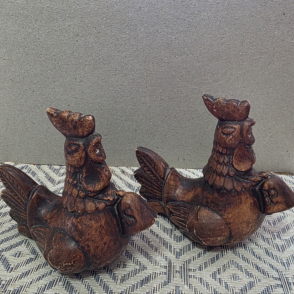 Vtg Treasure Craft Chicken Salt Pepper Shakers #130